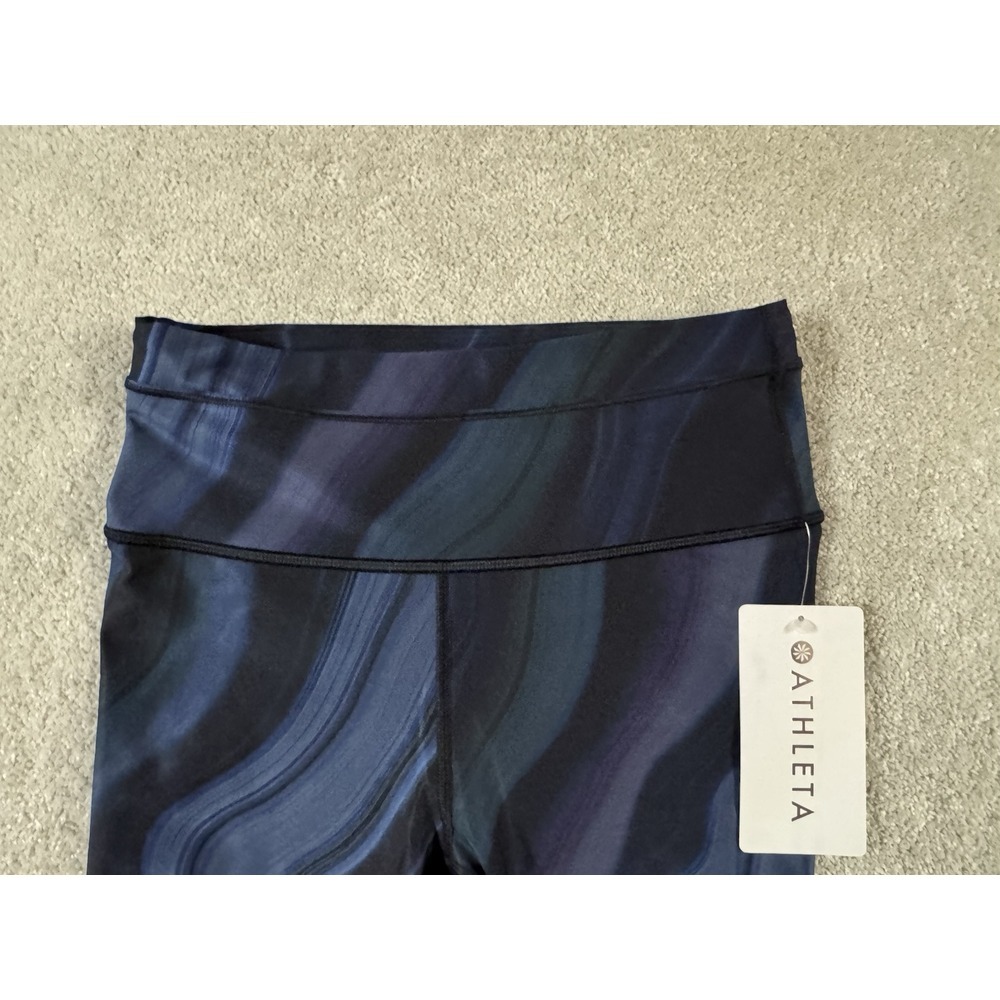 Athleta‎ Accelerate Geode Crop Leggings Women's Size XS Blue Purple High Rise